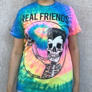 Real friends Vibrant Tie-Dye Skull Tee